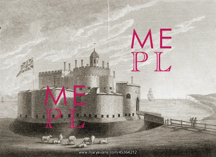 : Deal Castle engraving : Deal Castle engraving