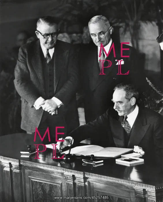 : Dean Acheson, Sec. of State, signs the North Atlantic : Dean Acheson, Sec. of State, signs the North Atlantic