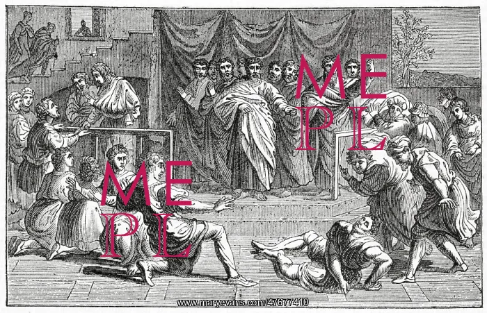 : The Death of Ananias, after Raphael : The Death of Ananias, after Raphael