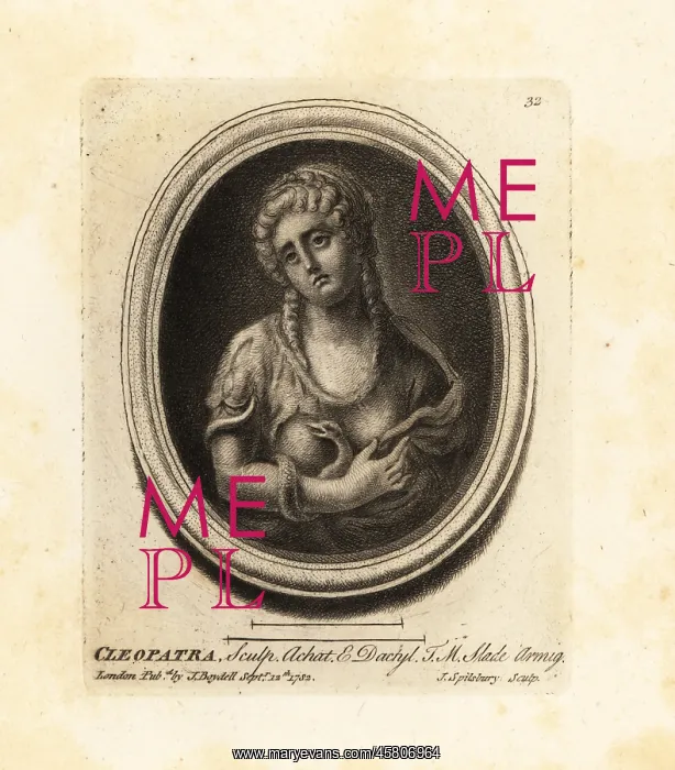 : Death of Cleopatra VII, the last ruler of Ptolemaic Egypt : Death of Cleopatra VII, the last ruler of Ptolemaic Egypt