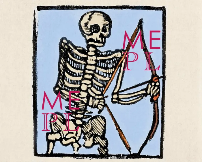  : Death depicted with a bow and arrow