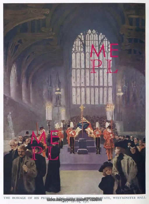 : Death of Edward VII - Lying-in-state, Westminster Hall : Death of Edward VII - Lying-in-state, Westminster Hall