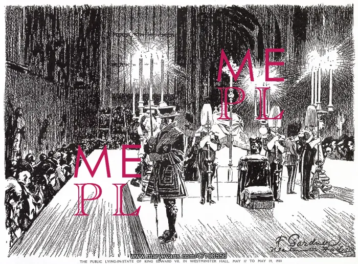 : Death of Edward VII - Lying-in-state, Westminster Hall : Death of Edward VII - Lying-in-state, Westminster Hall