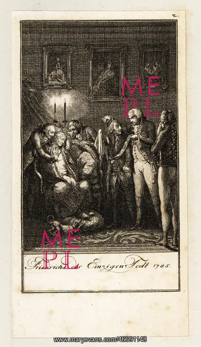 : Death of Frederick the Great, King of Prussia, 1785 : Death of Frederick the Great, King of Prussia, 1785