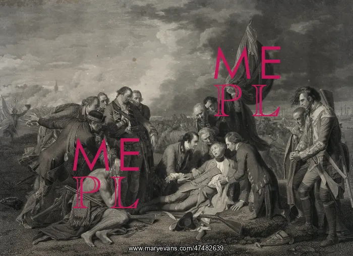 : The death of General James Wolfe, Siege of Quebec : The death of General James Wolfe, Siege of Quebec