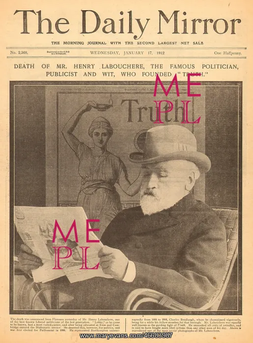 : Death of Henry Labouchere : Death of Henry Labouchere