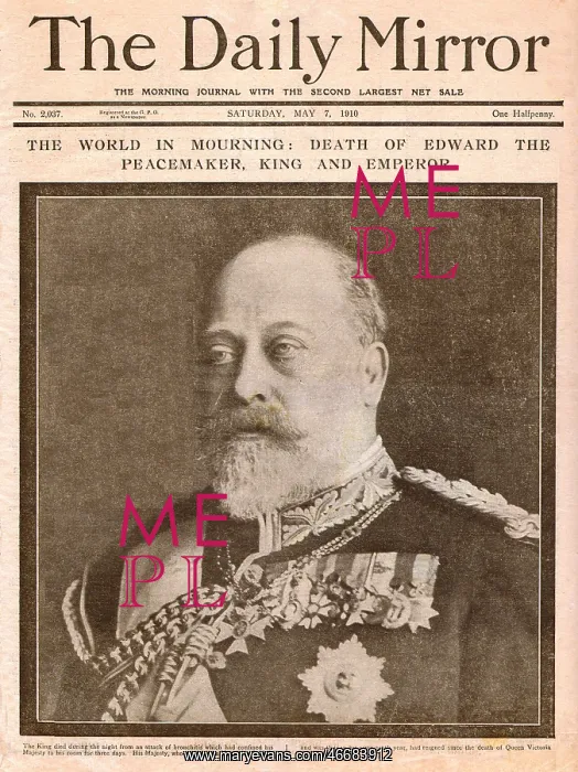: Death of King Edward VII : Death of King Edward VII