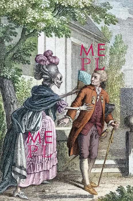 : Death as Lady Luring Gentleman, 1785 : Death as Lady Luring Gentleman, 1785
