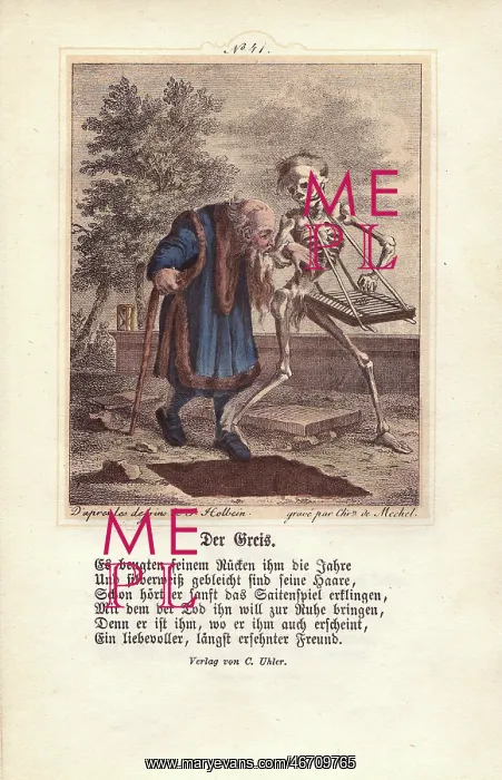  : Death leads the Old Man to the grave, beguiling