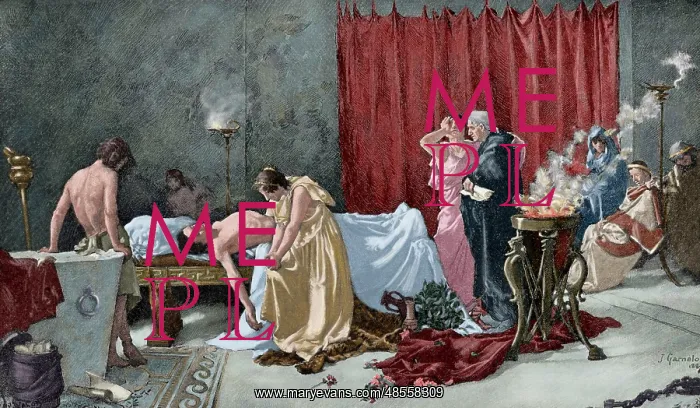 : Death of Lucan (39-65 AD). Engraving. Colored : Death of Lucan (39-65 AD). Engraving. Colored