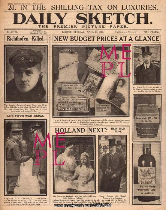 : Death of Manfred von Richthofen, WW1 : Death of Manfred von Richthofen, WW1