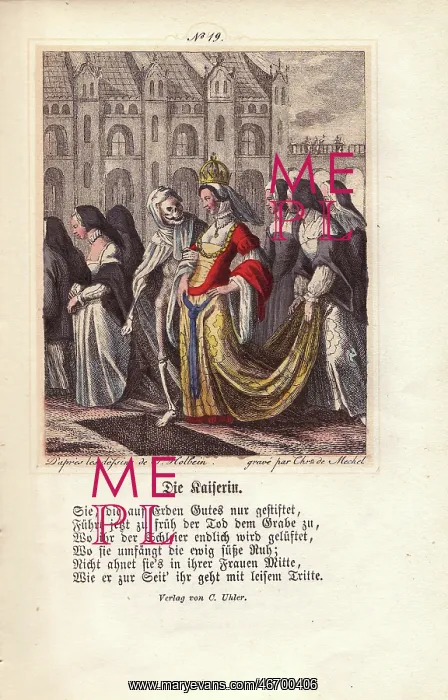 : Death as an old woman points the Empress toward : Death as an old woman points the Empress toward