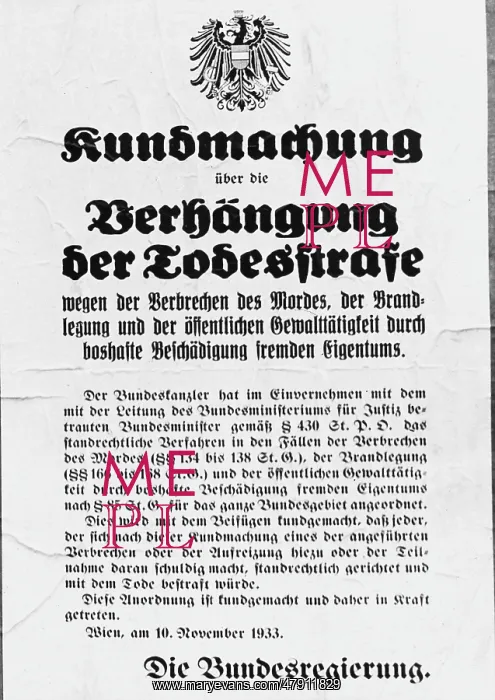 : Death penalty imposition - Anschluss : Death penalty imposition - Anschluss