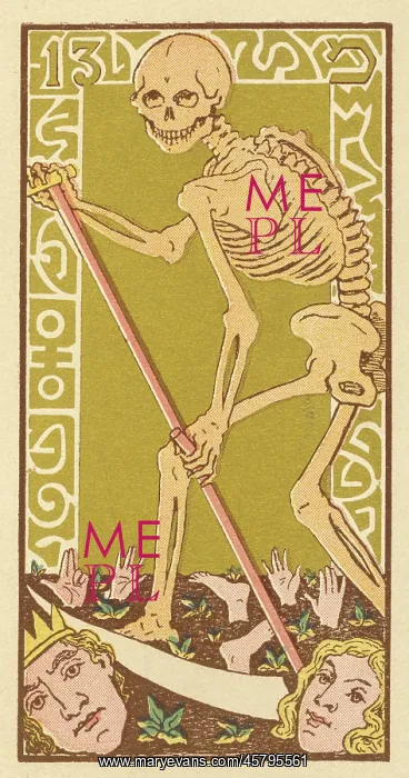 : Death personified on a Tarot card : Death personified on a Tarot card