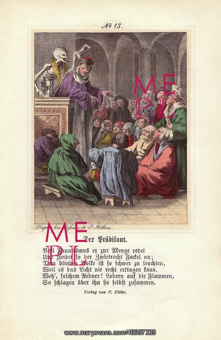 : Death stands behind the Preacher and holds : Death stands behind the Preacher and holds