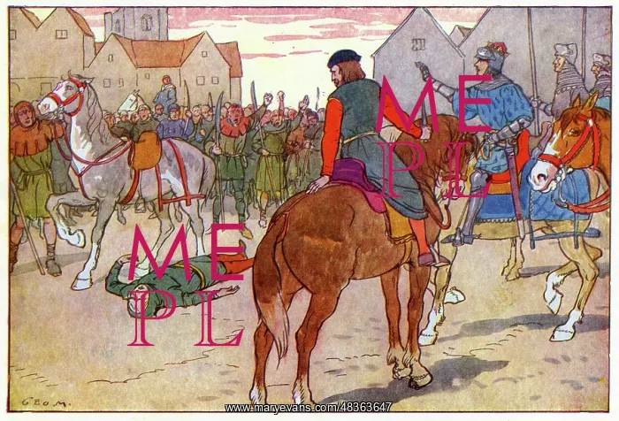 : The death of Wat Tyler - Smithfield - Peasant's Revolt : The death of Wat Tyler - Smithfield - Peasant's Revolt