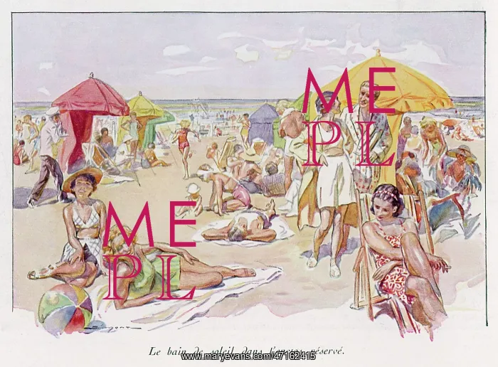 : Deauville, the beach 1935 : Deauville, the beach 1935