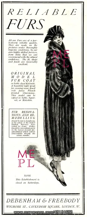 : Debenham and Freebody Advertisement : Debenham and Freebody Advertisement