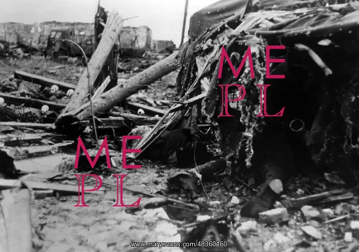 : Debris field in Kholm, 1942 : Debris field in Kholm, 1942