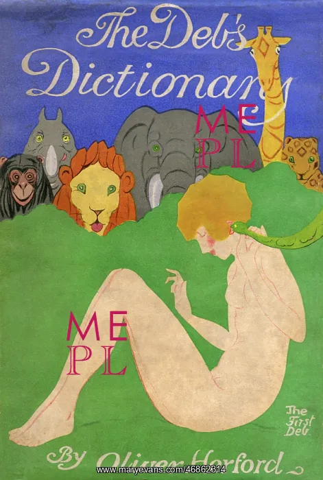 : The Deb's Dictionary by Oliver Herford - front cover : The Deb's Dictionary by Oliver Herford - front cover