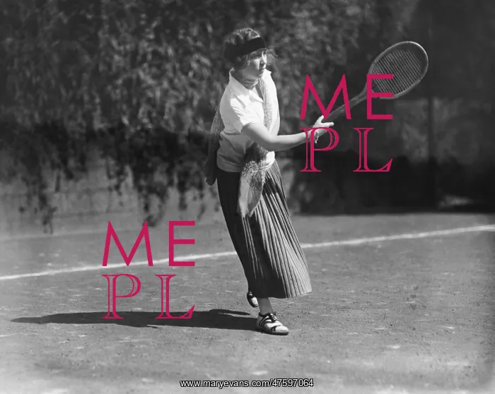 : Debutante Playing Tennis, 1924 : Debutante Playing Tennis, 1924