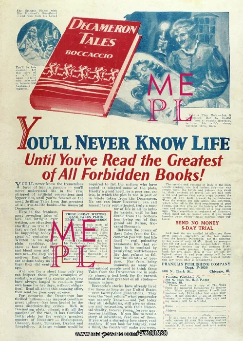  : DECAMERONE ADVERT
