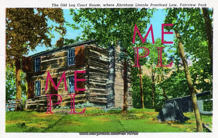 : Decatur, Illinois, USA - The Old Log Courthouse : Decatur, Illinois, USA - The Old Log Courthouse
