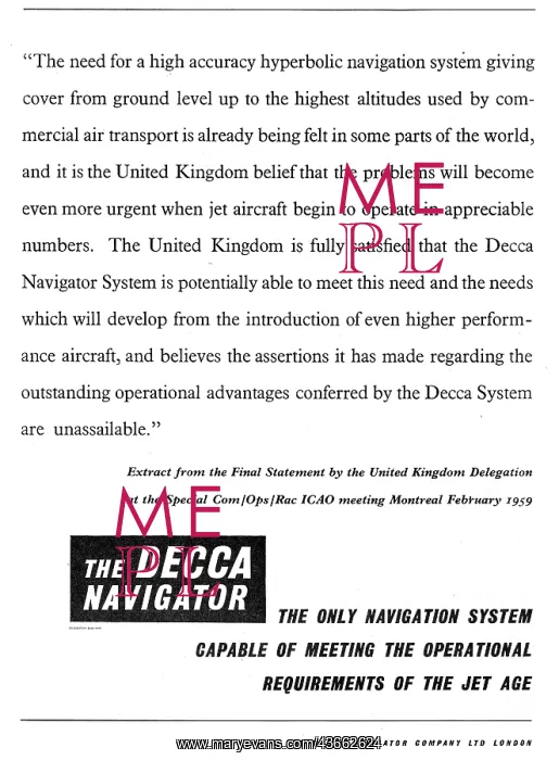 : Decca Aircraft Hyperbolic Navigation Systems : Decca Aircraft Hyperbolic Navigation Systems