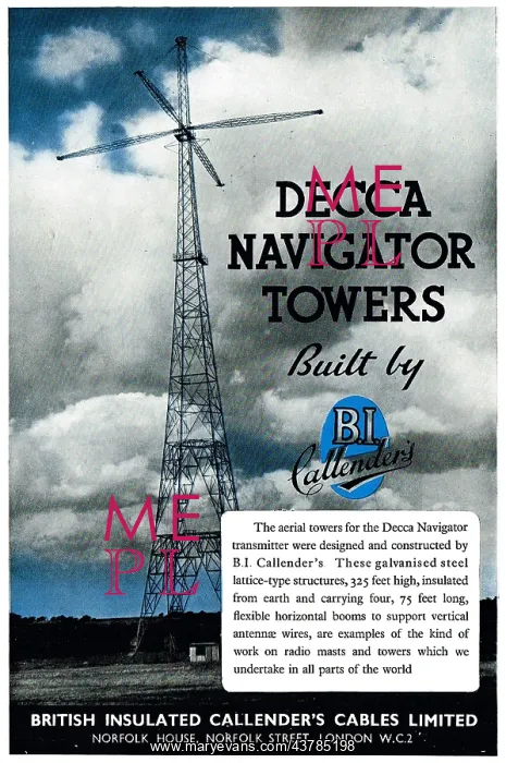 : Decca Navigator Towers Built By B.I.Callender. BICC : Decca Navigator Towers Built By B.I.Callender. BICC