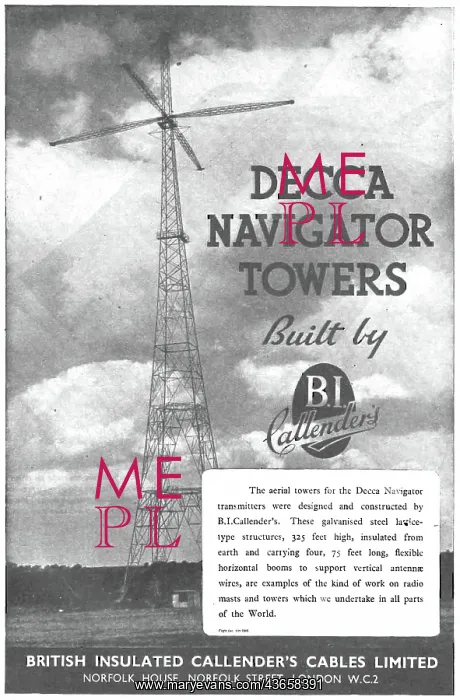 : Decca Navigator Transmitter Towers Designed & Built By BICC : Decca Navigator Transmitter Towers Designed & Built By BICC