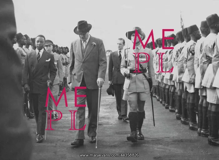  : December 1955 - Return of the Kabaka - Inspecting a
