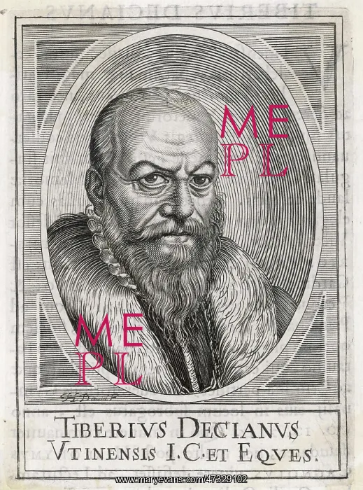  : DECIANUS. TIBERIUS DECIANUS (1509 - 1582), author of Tractatus Criminalis