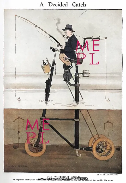 : A Decided Catch by William Heath Robinson : A Decided Catch by William Heath Robinson