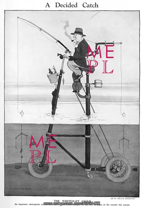 : A Decided Catch by William Heath Robinson : A Decided Catch by William Heath Robinson