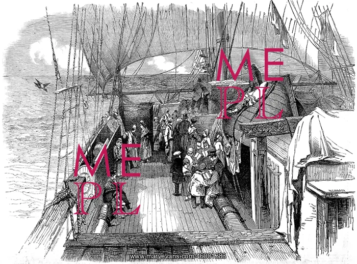 : The Deck of an Australian Emigrant Ship, 1849 : The Deck of an Australian Emigrant Ship, 1849