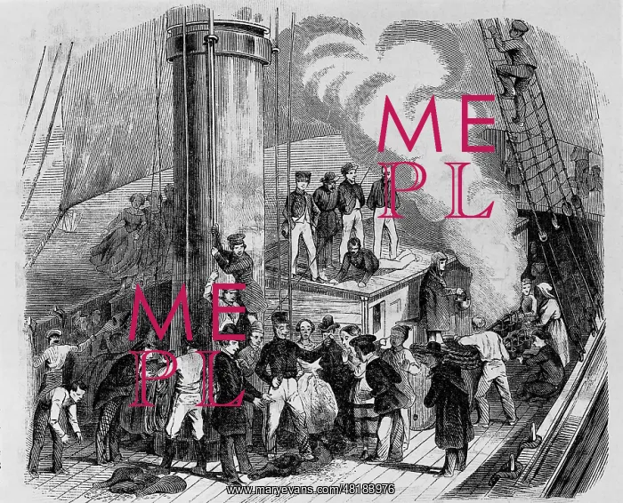 : On the deck of an emigrant ship, 1849 : On the deck of an emigrant ship, 1849