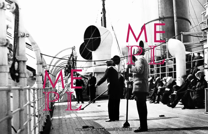  : Deck games on board a trans-Atlantic liner, early 1900s
