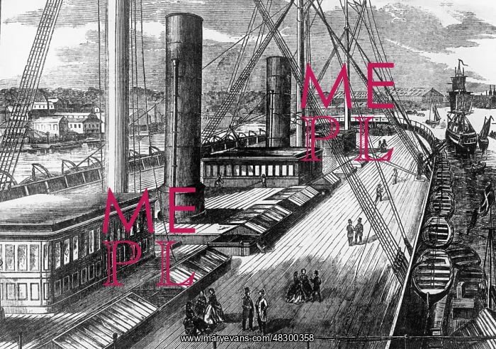 : Deck of the Great Eastern, 1859 : Deck of the Great Eastern, 1859