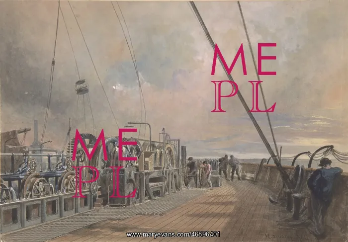 : Deck of Great Eastern, Aft: the Paying-out Machinery : Deck of Great Eastern, Aft: the Paying-out Machinery