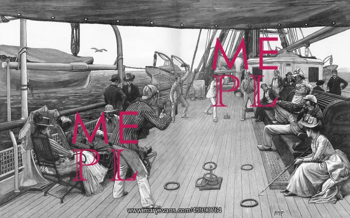 : Deck Quoits on board a P.&O. Steamer 1890 : Deck Quoits on board a P.&O. Steamer 1890