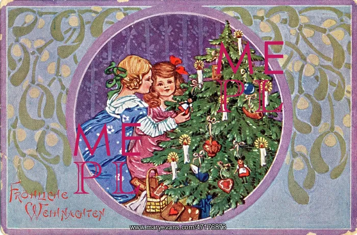  : Decking the Christmas tree, 1910