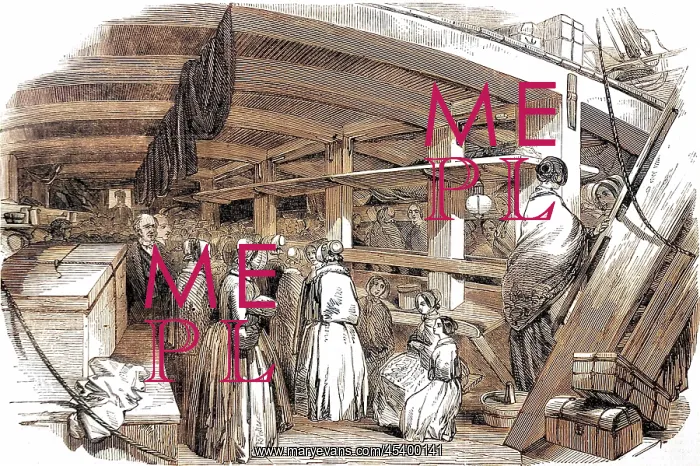 : Between Decks on an Emigrant Ship, 1850 : Between Decks on an Emigrant Ship, 1850