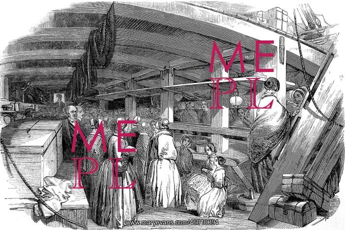 : Between Decks on an Emigrant Ship, 1850 : Between Decks on an Emigrant Ship, 1850