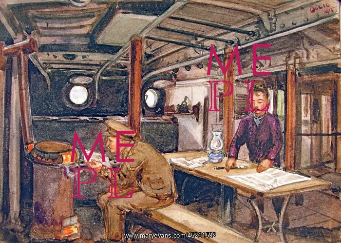 : Below decks - ship moored on Thames opposite Cliffe Fort : Below decks - ship moored on Thames opposite Cliffe Fort