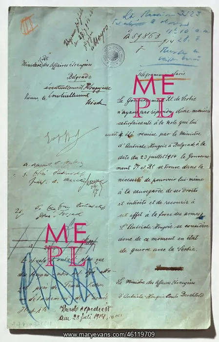 : Declaration of war between Austria-Hungary and Serbia : Declaration of war between Austria-Hungary and Serbia