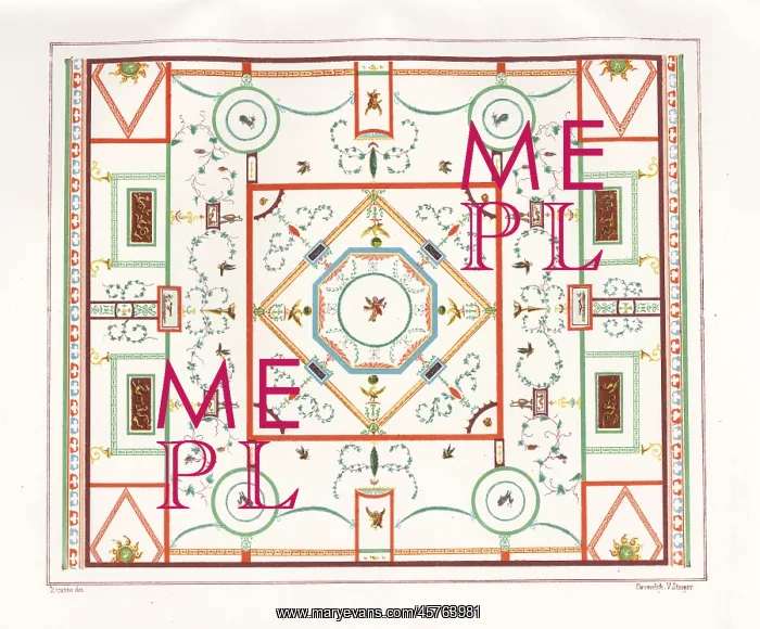 : Decorated ceiling from the House of Chlorus and Caprasia : Decorated ceiling from the House of Chlorus and Caprasia