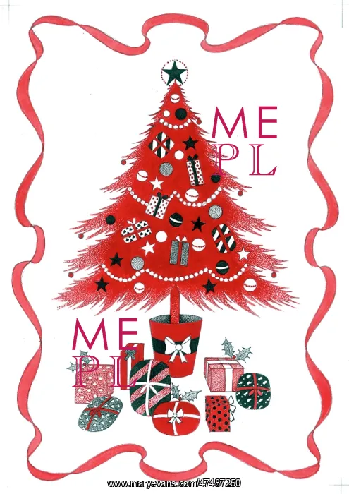: Decorated Christmas tree with presents below : Decorated Christmas tree with presents below