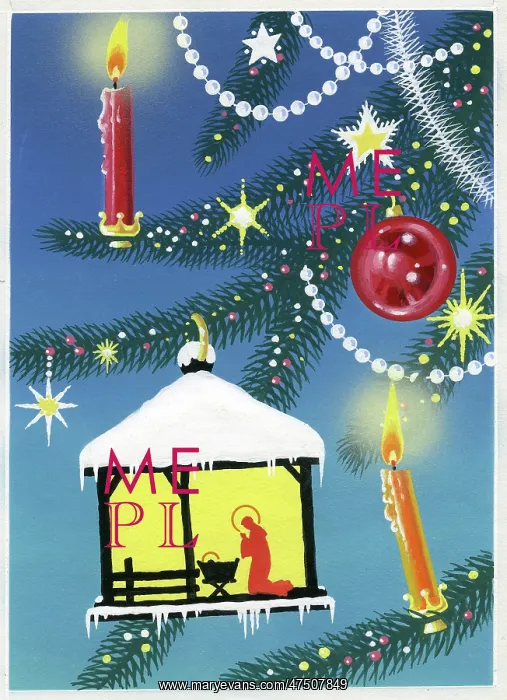 : Decorations on Christmas tree branches : Decorations on Christmas tree branches