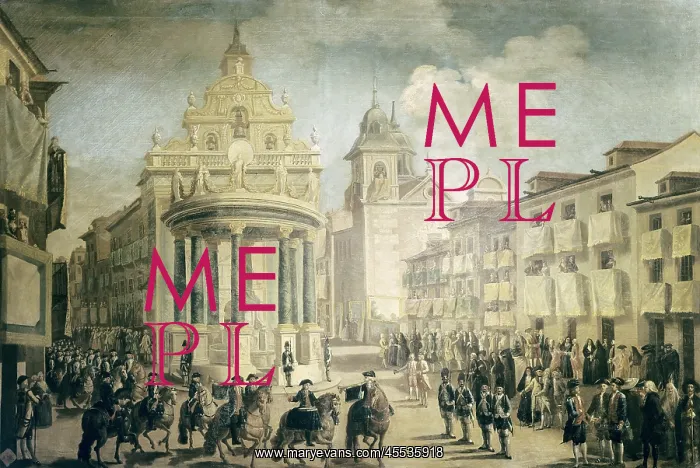: Decorations of Puerta del Sol, in occasion of : Decorations of Puerta del Sol, in occasion of