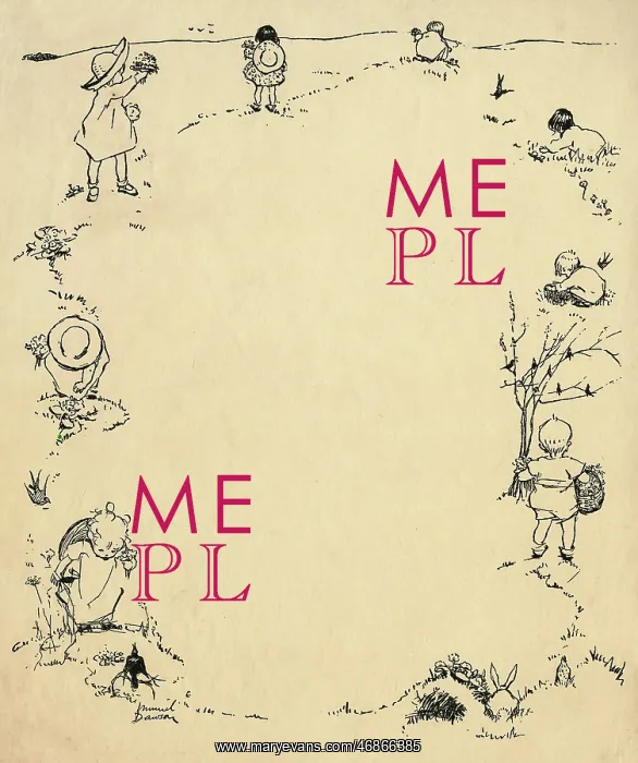  : Decorative border of children, by Muriel Dawson